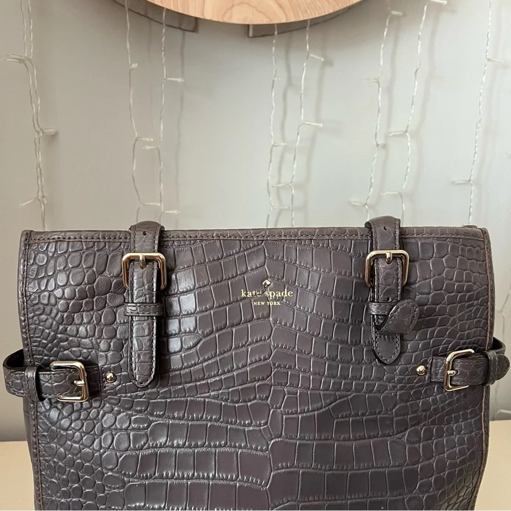 Kate Spade Vanston Croc Embossed Jackson Work Tote/Purse